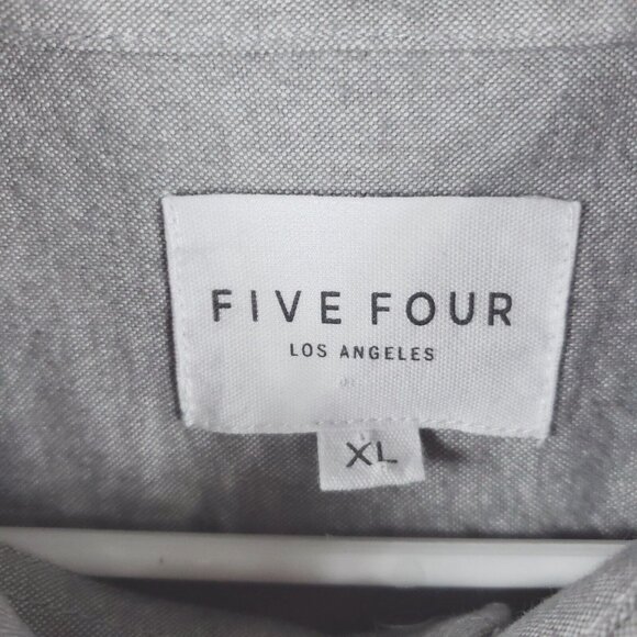 NEW Five Four Shirt Mens XL Gray Cotton Long Sleeve Regular Fit - Picture 10 of 15